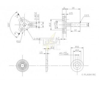 Outrunner - Brushless-Motor DM2220 (71g, 1500kv, 200W) Pro-Tronik - FLASH RC 2