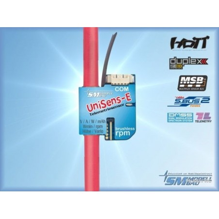 Other modules & telemetry - Unisens-E 140A module / Silicone cable 4mm2 (vario, voltage, RPM, etc) SM-ModeLLBAU - FLASH RC