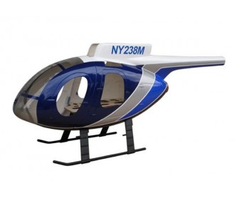 Fusoliere, accessori Elicottero - fusoliera HUGHES 500E Police blu classe 450 - FLASH RC