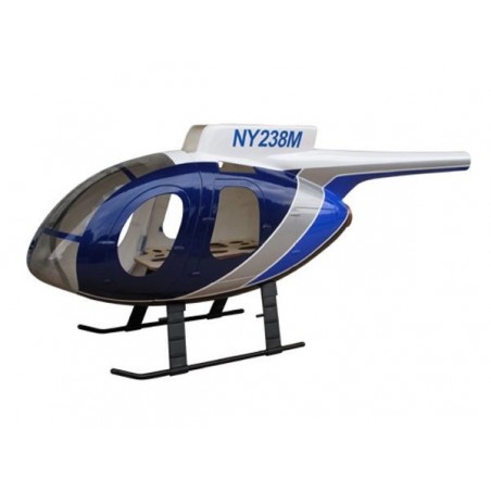 Fuselages, accessories Helicopter - Fuselage HUGHES 500E Police blue class 450 - FLASH RC