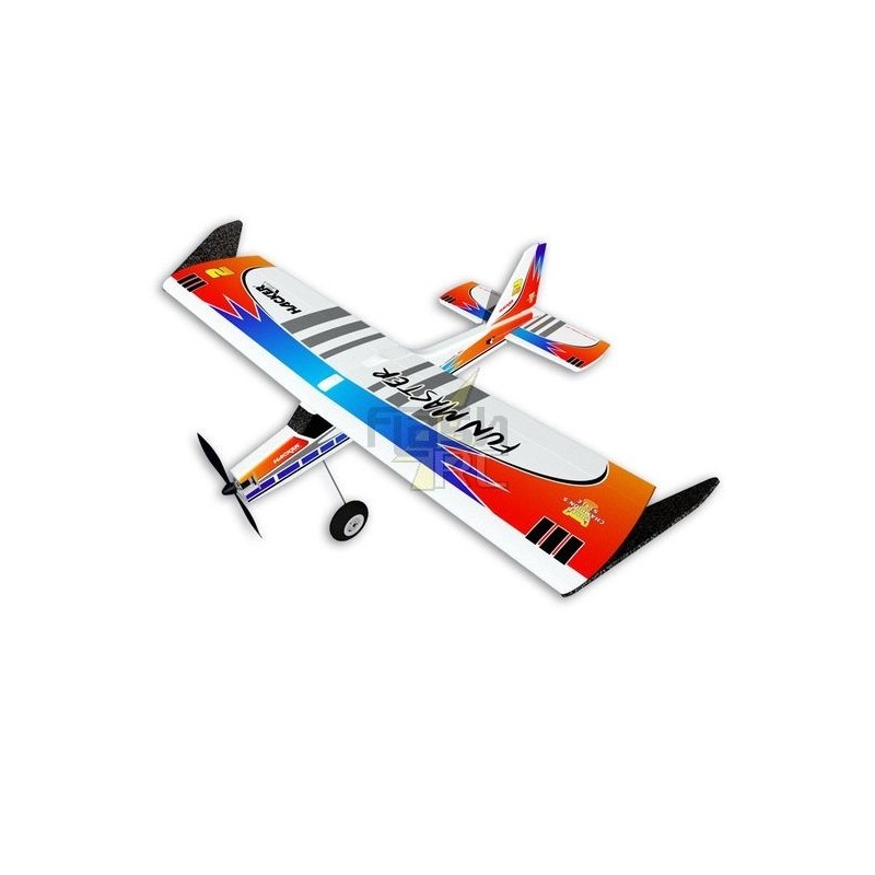 Aviones R/C para principiantes - Avión Hacker modelo Fun Master azul ARF aprox.1.20m (1.30m) - FLASH RC