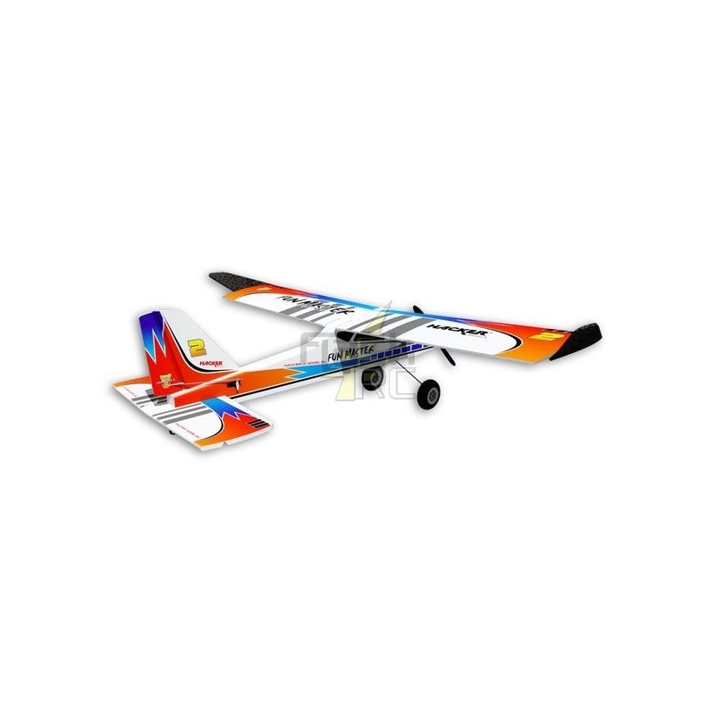 Aerei R/C per principianti - Modello di aereo Hacker Fun Master blu ARF circa 1,20m (1,30m) - FLASH RC
