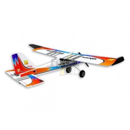 Aviones R/C para principiantes - Avión Hacker modelo Fun Master azul ARF aprox.1.20m (1.30m) - FLASH RC