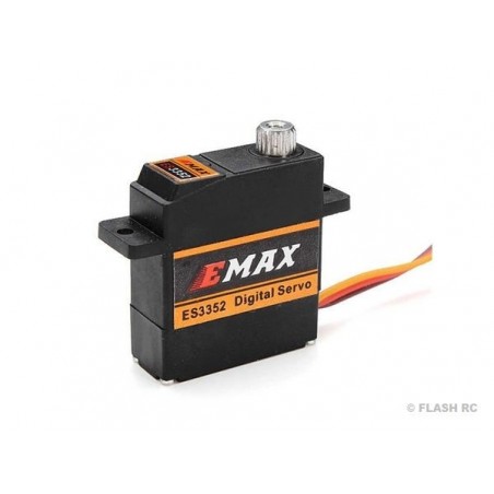 Servos - EMAX ES3352 MG digital wing servo (12.5g, 2.8kg/cm, 0.12s/60°) - FLASH RC