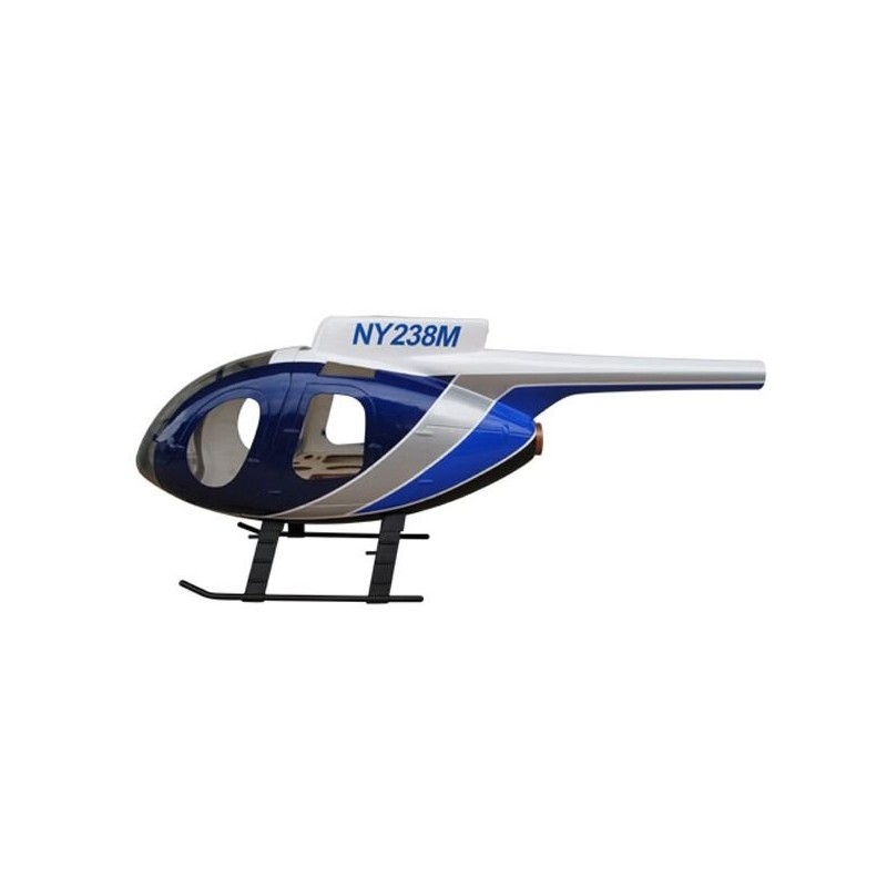 Fuselages, accessories Helicopter - Fuselage HUGHES 500E Police blue class 450 - FLASH RC