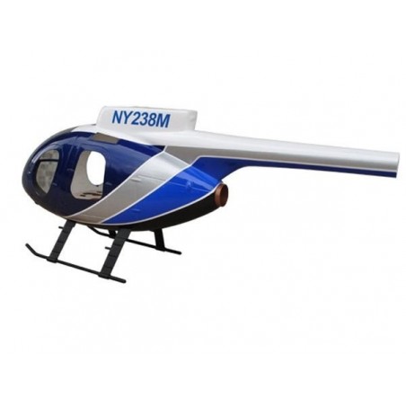 Fusoliere, accessori Elicottero - fusoliera HUGHES 500E Police blu classe 450 - FLASH RC