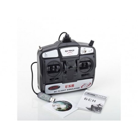 Simuladores de vuelo - 6CH USB Modo 1 Dynam Flight Simulator Controller - FLASH RC