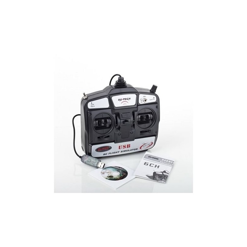 Simulatori di volo - 6CH USB Mode 2 Dynam Flight Simulator Controller - FLASH RC