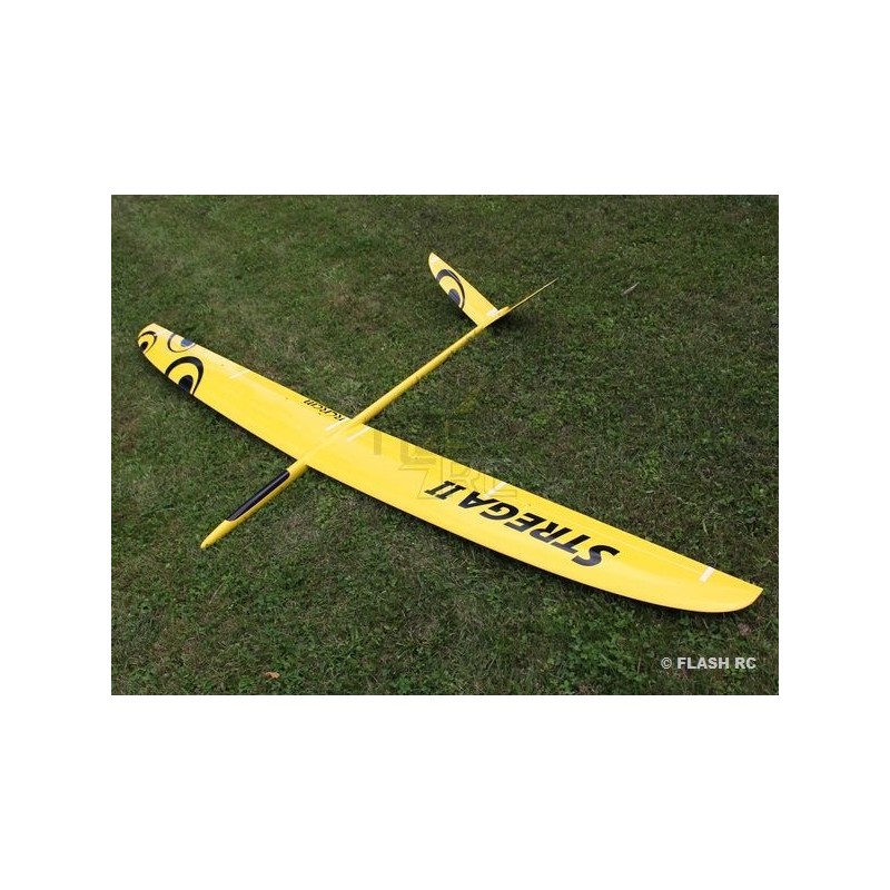 Planeadores RC - Strega 2 todo fibra aprox. 2.73m amarillo y negro RCRCM - FLASH RC