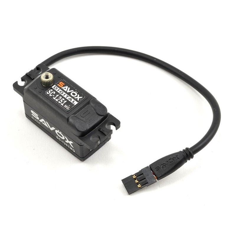 Servo numérique black edition bas profil Savox SC-1251MG (44g, 9kg.cm, 0.09s/60°) - FLASH RC