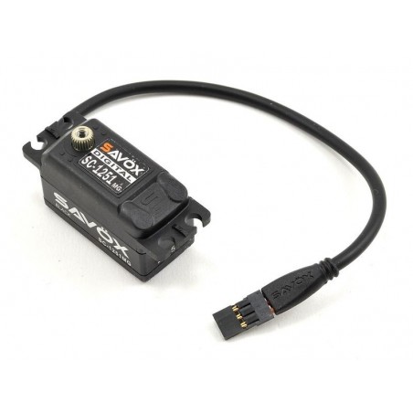 Servos - Savox SC-1251MG low profile black edition digital servo (44g, 9kg.cm, 0.09s/60°) - FLASH RC