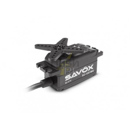 Servos - Digital Servo black edition low profile Savox SC-1251MG (44g, 9kg.cm, 0.09s/60°) - FLASH RC