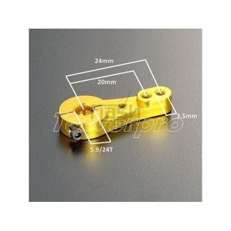 Servo Amplifiers - Hitec double 24mm gold aluminium servo amplifier - Towerpro - FLASH RC