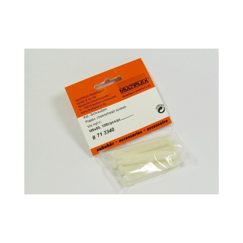 Vis nylon M5x60mm Multiplex (10 pcs) - FLASH RC