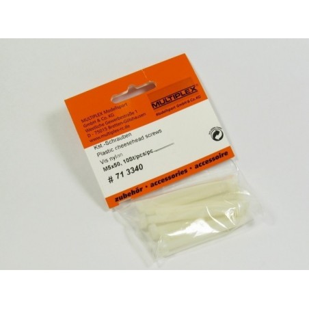 Vis nylon M5x60mm Multiplex (10 pcs) - FLASH RC