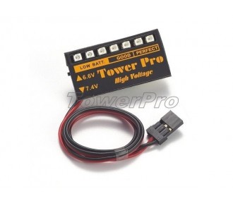 Voltímetros - LiFe/Lipo LED voltímetro a bordo (6.6V o 7.4V) Towerpro - FLASH RC