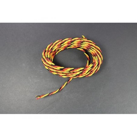Servo cables - Servo cable 3 strands 0,25mm² twisted type Multiplex 5m Muldental - FLASH RC