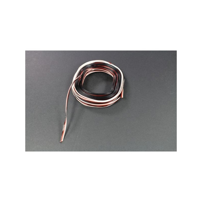 Servo cables - Servo cable 3 strands 0,08mm² flat type Futaba 5m Muldental - FLASH RC