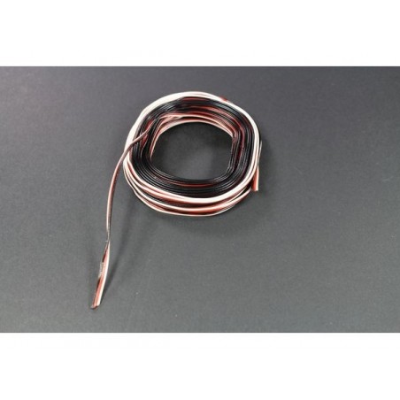 Servo cables - Servo cable 3 strands 0,08mm² flat type Futaba 5m Muldental - FLASH RC