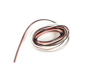 Servo cables - Servo cable 3 wires 1,0mm² flat type Futaba 5m Muldental - FLASH RC