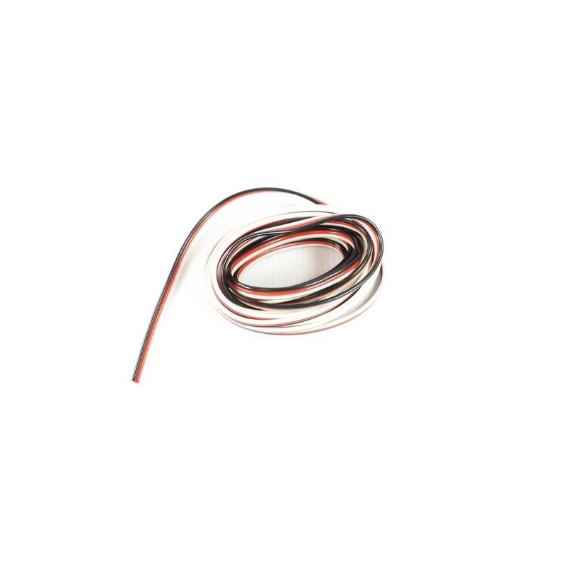 Servo cables - Servo cable 3 wires 1,0mm² flat type Futaba 5m Muldental - FLASH RC