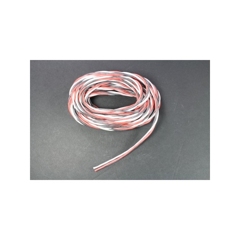 Servo cables - Servo cable 3 strands EPAIS twisted Futaba 0,50mm² 5m Silicone Muldental - FLASH RC