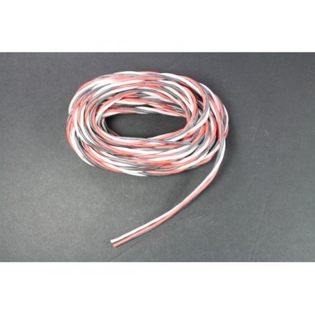 Servo cables - Servo cable 3 strands EPAIS twisted Futaba 0,50mm² 5m Silicone Muldental - FLASH RC