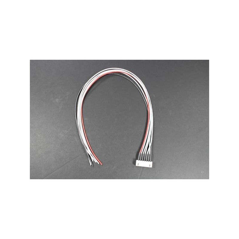 Tomas de equilibrado - Toma de equilibrado JST-XH macho 6S, 0,25 mm² 30 cm silicona Muldental - FLASH RC