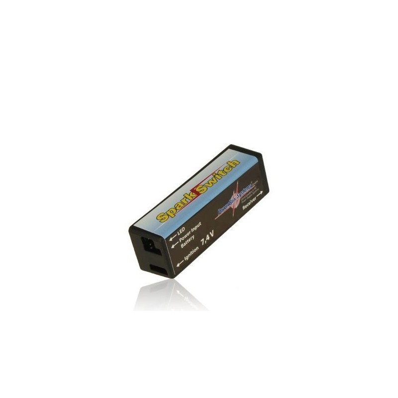 Interruptor y otros - Interruptor de encendido SparkSwitch, tensión regulada 7,4V PowerBox - FLASH RC