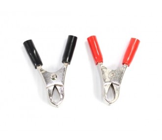 Accessori per caricabatterie - Clip a coccodrillo 15A (2x) - per connettori a banana da 4 mm - FLASH RC