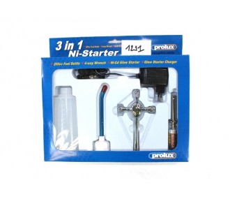 Avviamento motore - Kit di avviamento termico (batteria/caricabatteria/chiavi 5,5/7/8/10) Prolux - FLASH RC 2