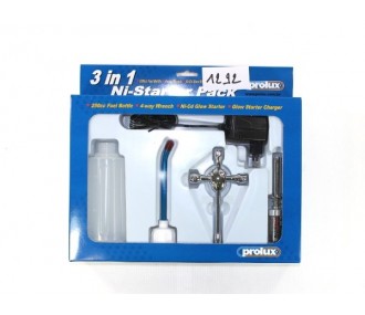 Arranque motor - Kit de arranque térmico (batería/cargador/llaves 8/9/10/12) Prolux - FLASH RC 2