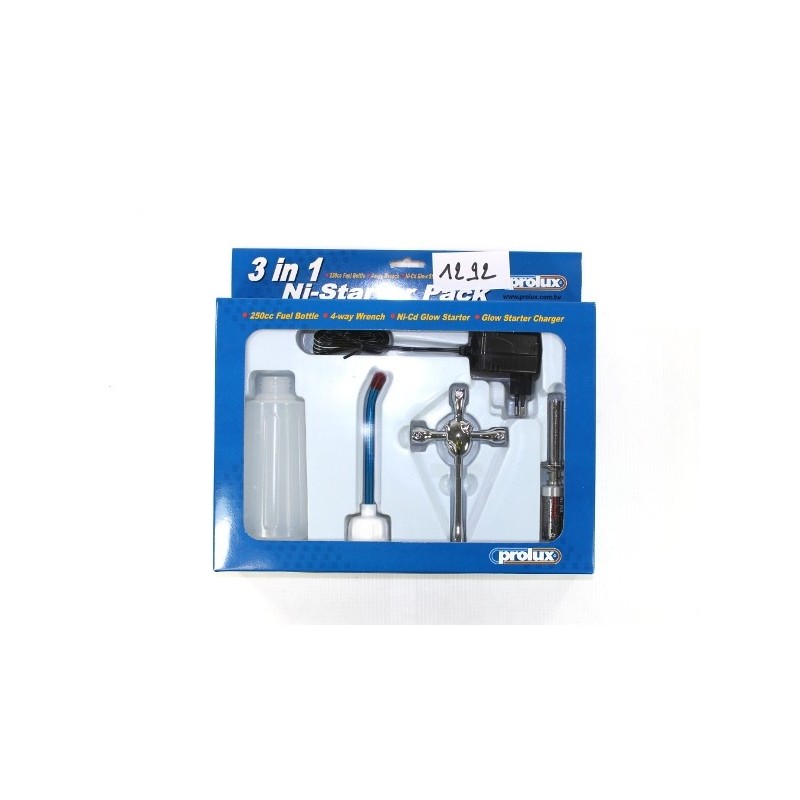 Arranque motor - Kit de arranque térmico (batería/cargador/llaves 8/9/10/12) Prolux - FLASH RC