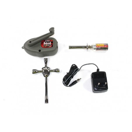 Démarrage moteur - Kit de démarrage moteur thermique (pompe/accu/chargeur/clefs 8/9/10/12) Prolux - FLASH RC