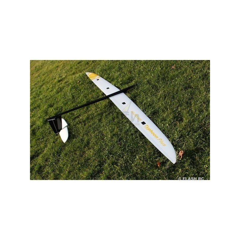 RC Motorgliders - E-Typhoon PLUS all fiber approx.2.90m yellow/black & white RCRCM - FLASH RC