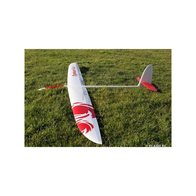RC-Motorsegler - E-Typhoon PLUS Vollfaser ca.2.90m weiß & rot RCRCM - FLASH RC