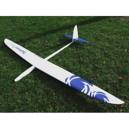 RC-Motorsegler - E-Typhoon PLUS Vollfaser ca.2.90m weiß & blau RCRCM - FLASH RC