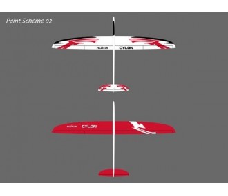 Planeurs RC - Cylon Full Carbon env.2.00m blanc/rouge & noir RCRCM - FLASH RC 2