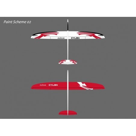 RC Gliders - Cylon Full Carbon approx.2.00m white/red & black RCRCM - FLASH RC
