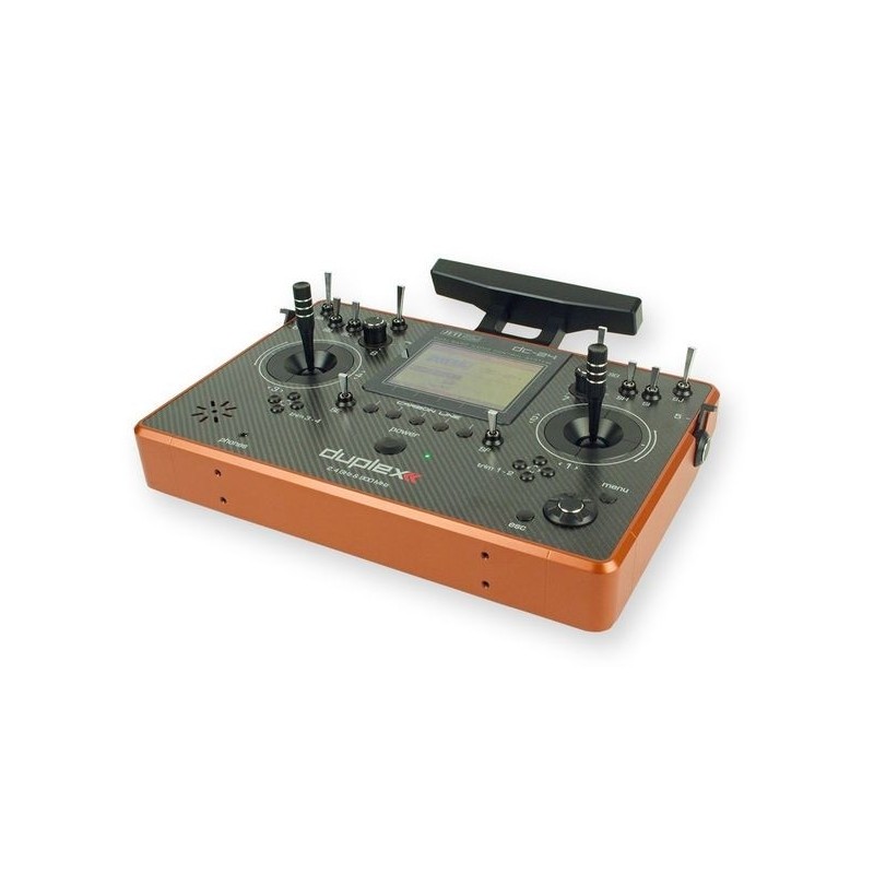 Radiocomandi - Jeti DC-24 Carbon-Line Arancione MultiMode 2.4Ghz Duplex + R10 - FLASH RC