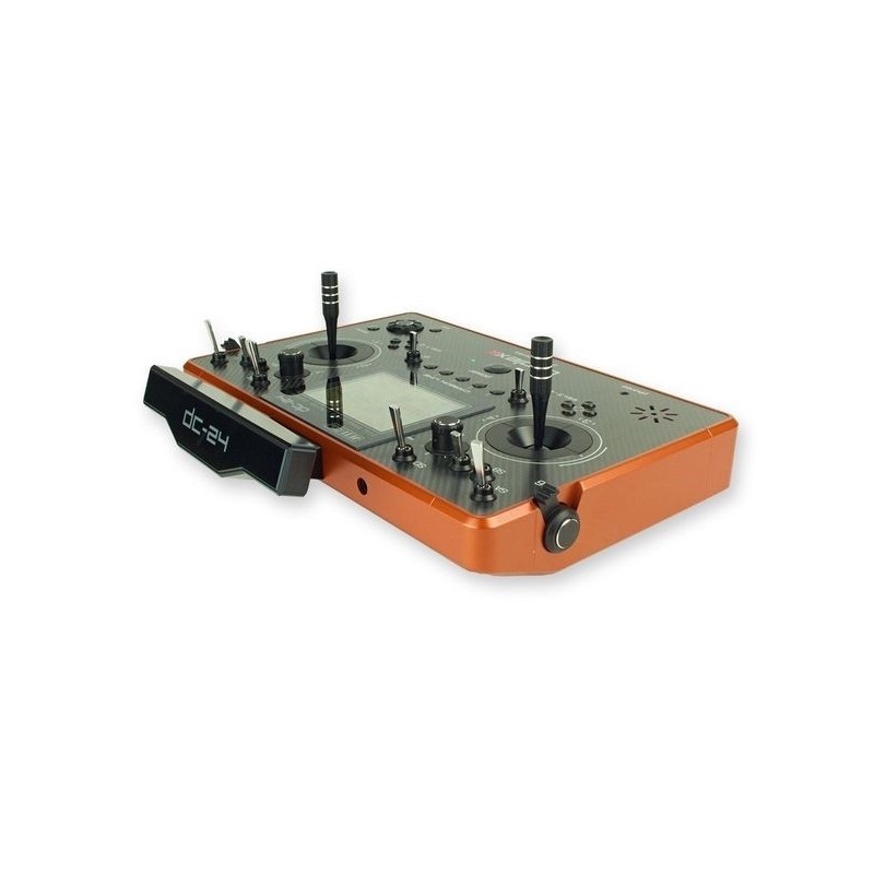 Funkfernsteuerungen - Jeti DC-24 Carbon-Line Orange MultiMode 2.4Ghz Duplex + R10 - FLASH RC