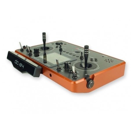 Funkfernsteuerungen - Jeti DC-24 Carbon-Line Orange MultiMode 2.4Ghz Duplex + R10 - FLASH RC