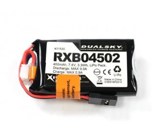 Batterie Lipo 2S 7.4V 450mAh 20C RX Dualsky - FLASH RC