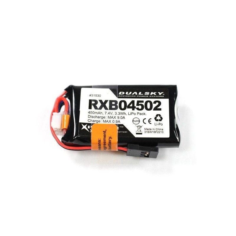 Empfängerakkus - Lipo-Akku 2S 7.4V 450mAh 20C RX Dualsky - FLASH RC