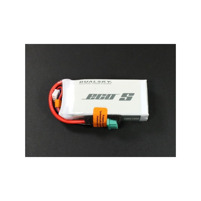 Kompatible Batterien MULTIPLEX - Batterie Dualsky ECO S, lipo 3S 11.1V 1300mAh 25C Steckdose MPX - FLASH RC