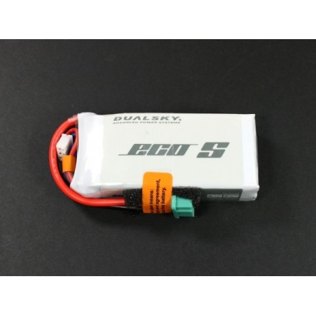 Batterie compatibili MULTIPLEX - Batteria Dualsky ECO S, lipo 3S 11.1V 1300mAh 25C presa MPX - FLASH RC