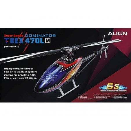 Hélicoptères RC - Align T-Rex 470LM Dominator Super Combo 6S avec Microbeast (RH47E01X) - FLASH RC