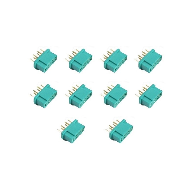 Presa MPX - Presa MPX 6 pin verde femmina (10 pz) Beez2B - FLASH RC