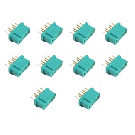 MPX plug - MPX plug 6 pins green female (10pcs) Beez2B - FLASH RC
