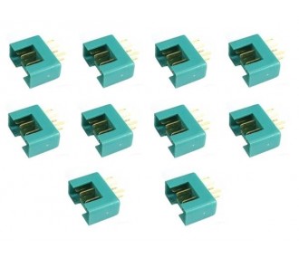 Enchufe MPX - Enchufe MPX 6 pines macho verde (10pcs) Beez2B - FLASH RC